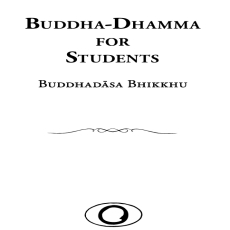 Buddha Dhamma for University Students Buddha Dhamma for University Students